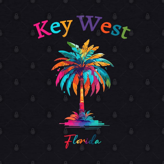 Key West Watercolor Palm Tree by eighttwentythreetees